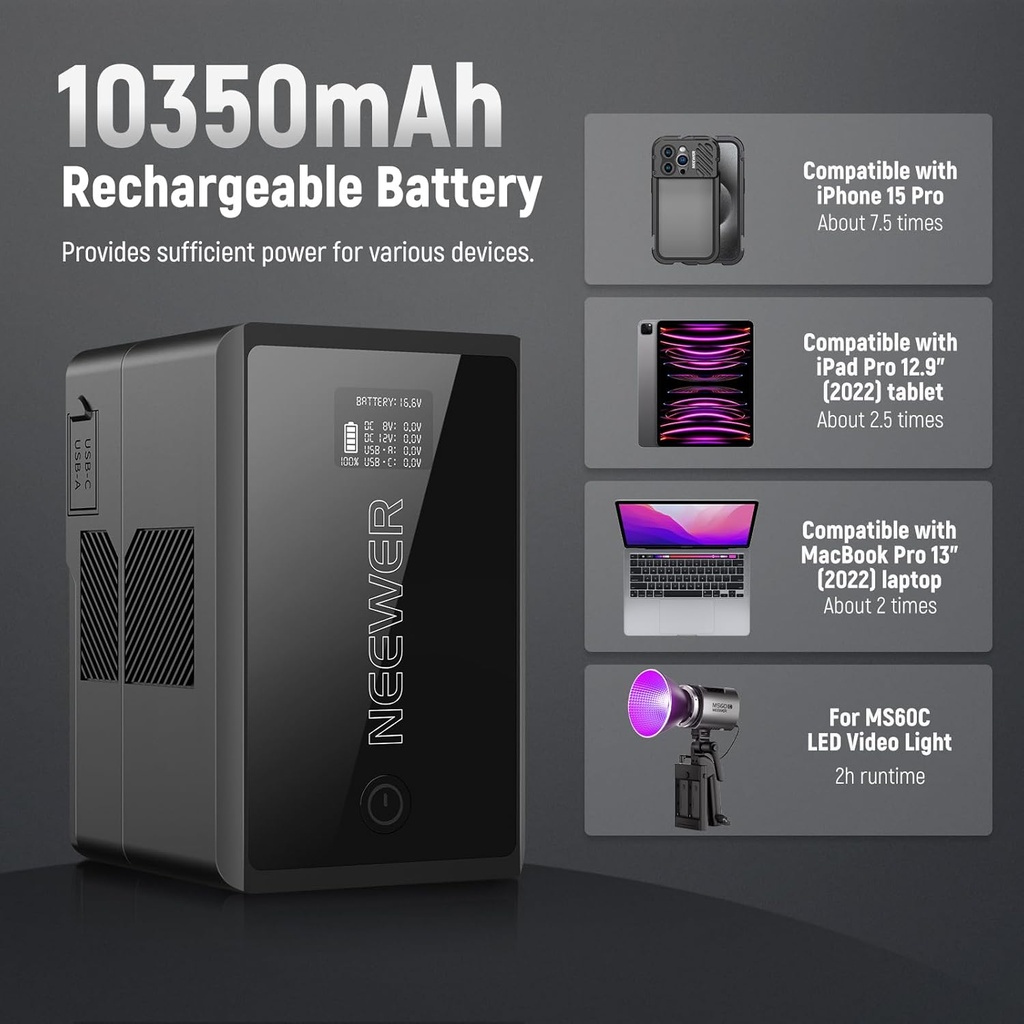 NEEWER V MOUNT BATTERY 14.54V 10350MAH 150WH PS150E 10103413