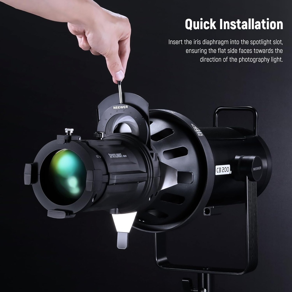 NEEWER ADJUSTABLE IRIS DIAPHRAGM FOR SPOTLIGHT SNOOT 33000069