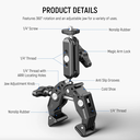 NEEWER ST83 Super Clamp with 3" Dual Ballhead Magic Arm 10104474