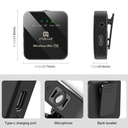 PULUZ  PU3153B 1 TX + 1 RX Wireless Lavalier Microphone (Black)