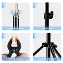 Puluz PU3110B 2 x 3m Photo Studio Background Support Stand Backdrop Crossbar Bracket(Black)