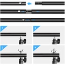 Puluz PU3110B 2 x 3m Photo Studio Background Support Stand Backdrop Crossbar Bracket(Black)