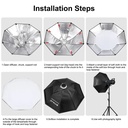 Puluz PKT3108 Photography Kit Set 3200K-5600K 150W Video Light with Softbox Remote Control Light Holder