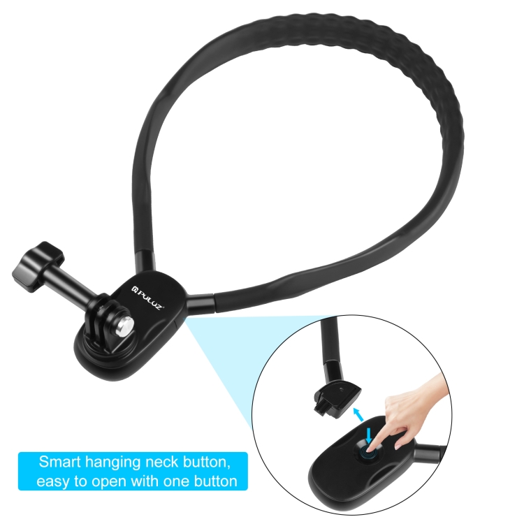 Puluz PU853B  Lazy Neck Bracket POV View Mount for GoPro Action Cameras (Black)