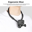 Puluz PU853B  Lazy Neck Bracket POV View Mount for GoPro Action Cameras (Black)