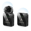 PULUZ  PU3153B 1 TX + 1 RX Wireless Lavalier Microphone (Black)