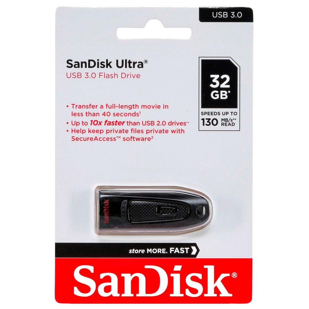 فلاش USB SanDisk Ultra Z48 ‎32‎ جيجابايت ‎USB 3.0‎ بسرعة تصل إلى ‎130MB/s‎