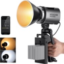 NEEWER MS60B LED Video Light Studio Light with 2.4G/App Control 65W All-Metal Mini Compact COB Bi-Colour Studio Continuous Light Headlight 2700K-6500K, 40000lux@1m, CRI 97+/TLCI 98+, 12 Effects, PWM 10103438