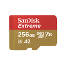 SanDisk Extreme 256GB microSDXC Card UHS-I U3 V30 190MBs/130MBs