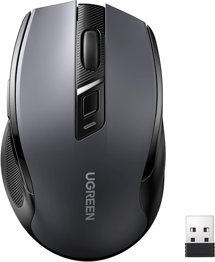 UGREEN 90855 - Wireless Mouse 2.4G with USB Receiver, 5-Level 4000 DPI 6 Buttons,18 Months Battery Life Cordless Mouse