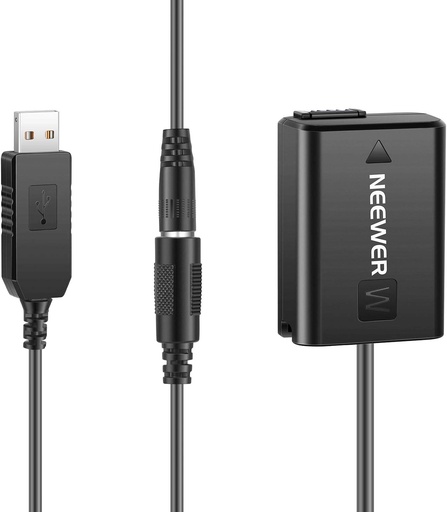 Neewer DC Coupler Replacement for NP-FW50 Dummy Battery Power Adapter for Sony 10097839
