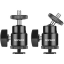 Neewer Camera Hot Shoe Mount with Additional 1/4" Screw 2-Pack ST-17 10100226