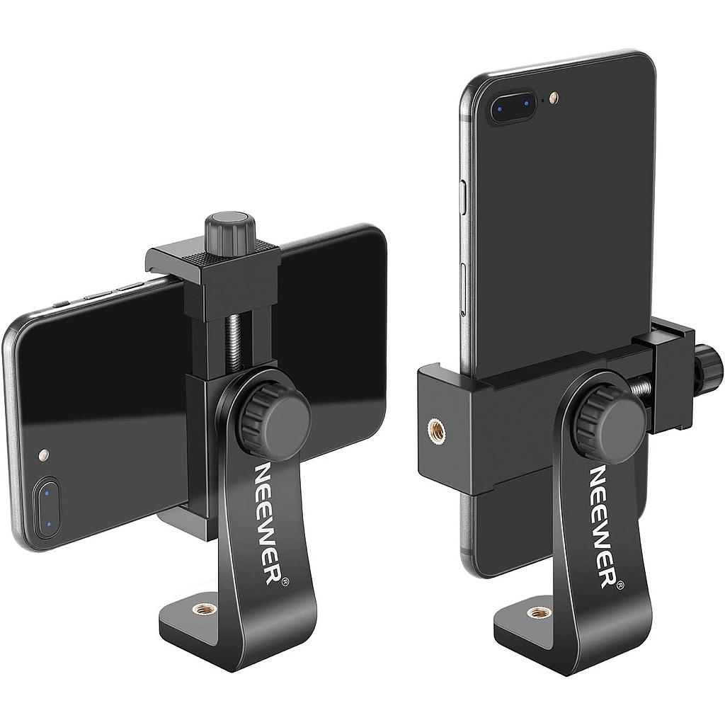Neewer Smartphone Holder Vertical Bracket with 1/4-inch Tripod Mount - Phone Clip Tripod Adapter (10091433)