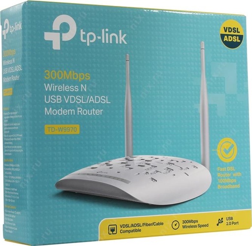 TP-Link TD-W9970 N300 Wireless VDSL/ADSL Modem Router
