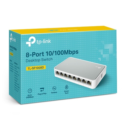 سويتش شبكي TP-Link TL-SF1008D - 8 منافذ Fast Ethernet
