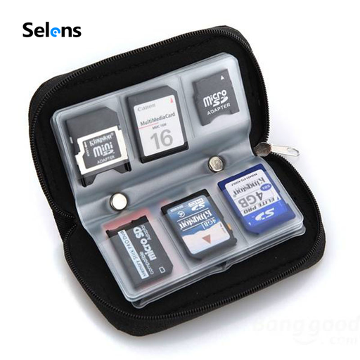Selens Memory Card Carrying Case Bag – 20 Slots (Black)