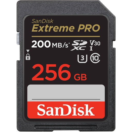 بطاقة ذاكرة SanDisk Extreme Pro SDXC ‎256‎ جيجابايت ‎UHS-I‎ بسرعة ‎200MB/s‎