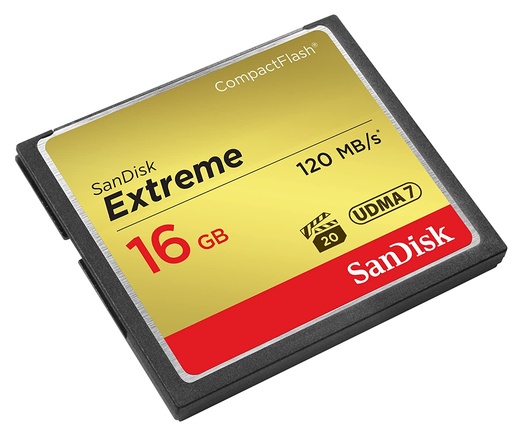 بطاقة ذاكرة SanDisk Extreme CF ‎16‎ جيجابايت ‎120MB/s‎ ‎UDMA 7 / 800x‎
