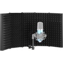 Neewer Pro Microphone Isolation Shield, 5-Panel Pop Filter, High Density Absorbent Foam Front & Vented Metal Back Plate, Compatible with Blue Yeti and Any Condenser Microphone Recording Equipment(10096905)