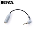 محول كابل ميكروفون BOYA BY-CIP2 مقاس 3.5 ملم للهواتف الذكية